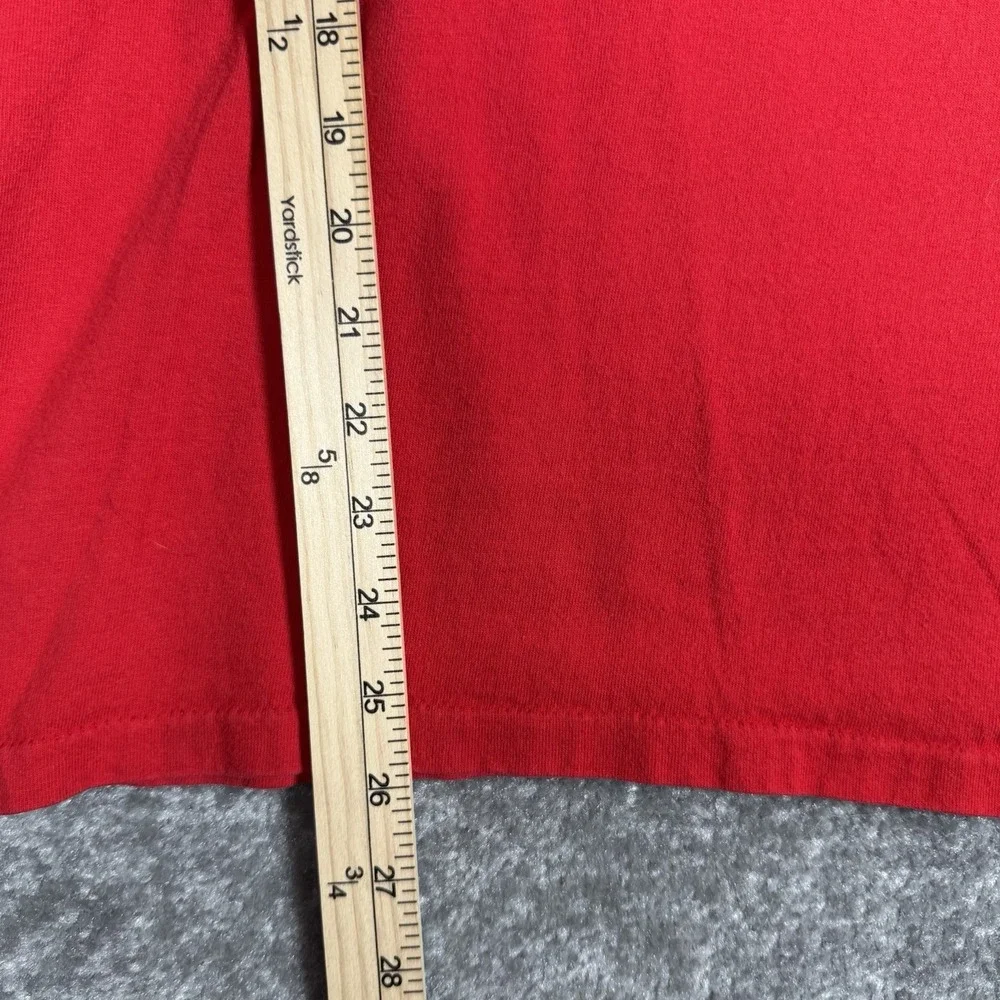 Vintage Reebok‎ T-Shirt Men's XL Red Short Sleeve Crew Neck Pocket Single Stitch